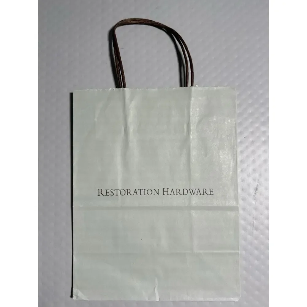 Restoration Hardware Small Gray Paper Gift Bag 10x8